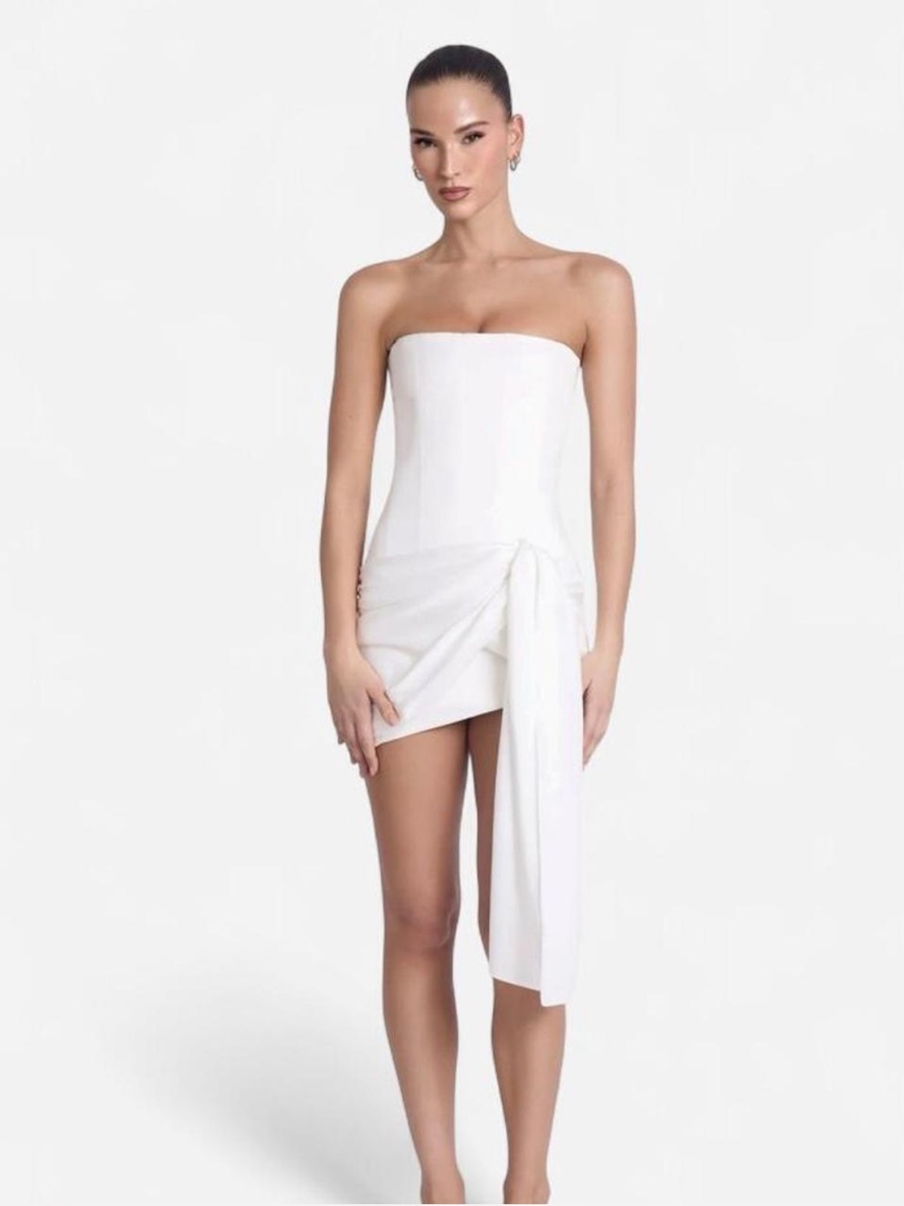 Leau Solara satin corset mini dress